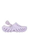 Crocs Man Mules & Clogs Lilac Size 9 Eva (ethylene - Vinyl - Acetate), Polyester In Animal Print