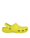Crocs Man Mules & Clogs Lime Green Size 8 Plastic In Yellow