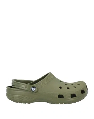 CROCS CROCS MAN MULES & CLOGS MILITARY GREEN SIZE 9 RUBBER