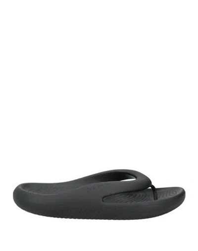 Crocs Man Thong Sandal Black Size 11 Rubber In Black