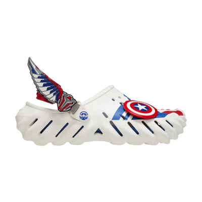 Pre-owned Crocs Marvel X Echo Clog 'captain America' In White