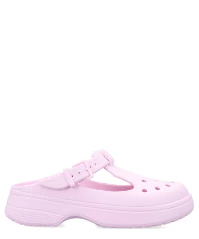 Crocs Mary Jane Clog Slippers In Pink