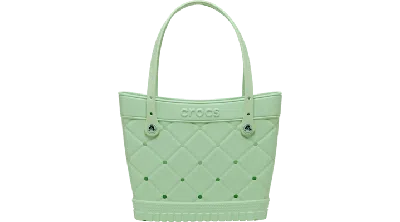 Crocs Medium Quilted Tote In Green