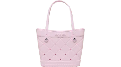 Crocs Medium Quilted Tote In Pink