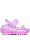 Crocs Mega Crush Chunky Platform Sandals In Purple