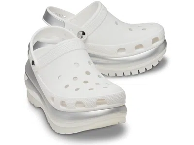 Crocs Mega Crush Clog Shoes White/silver: Men's 4 - Women's 6 Medium In Multi