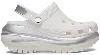 Crocs Mega Crush Metallic Clog In White/silver