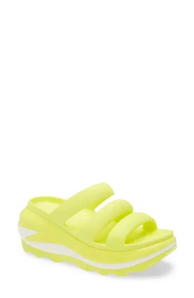 Crocs Yellow Mega Crush Triple Strap Sandals In Acidity