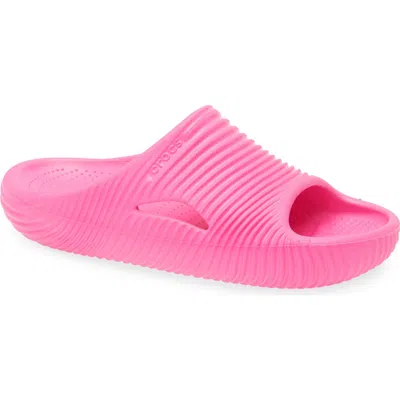 Crocs Mellow Tide Recovery Slide Sandal In Pink Crush