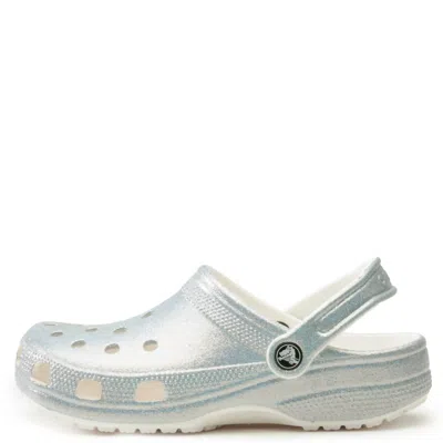 Crocs Men's Classic Glitter Ii Clog In White/multi In Silver