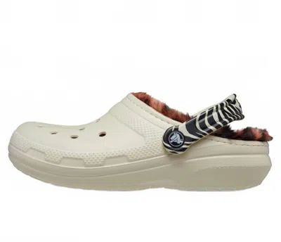 Crocs Men's Classic Lined Print Clog In Tan/lined Back In Neutral