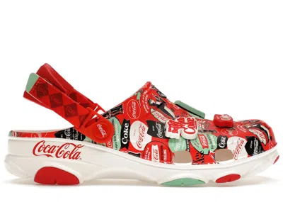 Pre-owned Crocs Men's  Allterrain Clog Coca Cola Sneakers In Red/white/jade In Multi