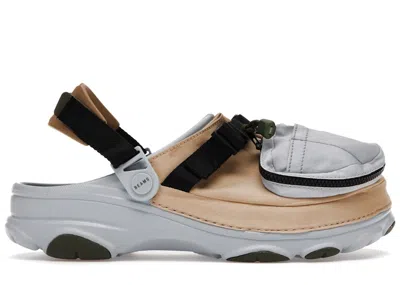 Pre-owned Crocs Men's  Bespoke Classic Allterrain Beams Outdoor Sneakers In Tan/grey