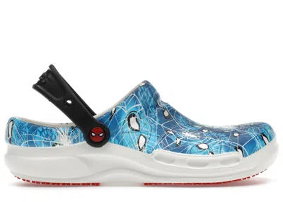 Pre-owned Crocs Men's  Bistro Clog Marvel Spiderman Sneakers In White