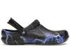 Pre-owned Crocs Men's  Bistro Clog Sneakers In Black/lightning Bolts