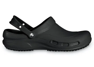 Pre-owned Crocs Men's  Bistro Slip Resistant Work Clog Sneakers In Black