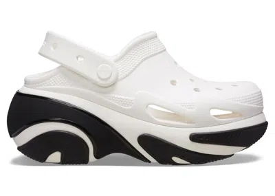 Pre-owned Crocs Men's  Bubble Crush Clog Sneakers In White/black In Multi