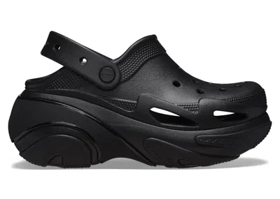 Pre-owned Crocs Men's  Bubble Crush Clog Triple Sneakers In Black
