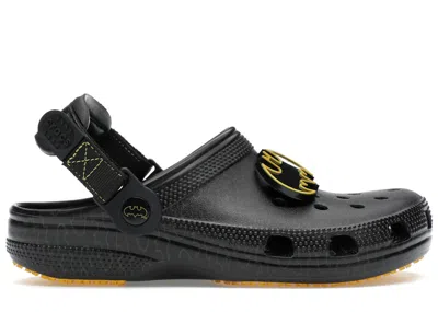 Pre-owned Crocs Men's  Classic Adjustable Clog Batman Sneakers In Black