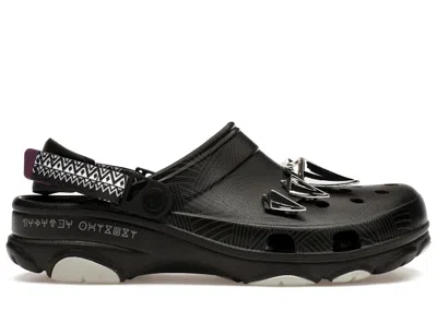Pre-owned Crocs Men's  Classic Allterrain Clog Marvel Panther Sneakers In Black