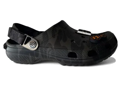 Pre-owned Crocs Men's  Classic Clog A Bathing Ape Abc Camo (friends & Family) Sneakers In Black