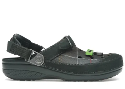 Pre-owned Crocs Men's  Classic Clog Barbour Sneakers In Green