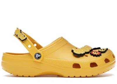 Pre-owned Crocs Men's  Classic Clog Bieber With Drew House Sneakers In Orange