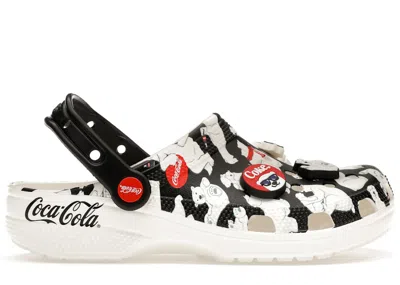 Pre-owned Crocs Men's  Classic Clog Coca Cola Polar Bear Sneakers In Black/white/red