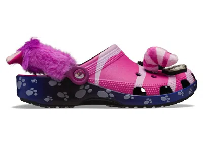 Pre-owned Crocs Men's  Classic Clog Disney Cheshire Cat Sneakers In Black