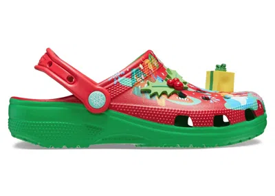 Pre-owned Crocs Men's  Classic Clog Disney Christmas Sneakers In Red/green In Multi