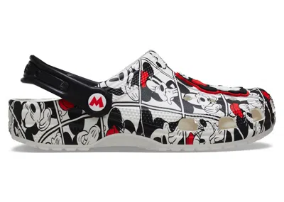 Pre-owned Crocs Men's  Classic Clog Disney Mickey And Minnie Sneakers In Multi