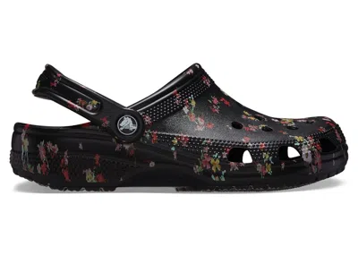 Pre-owned Crocs Men's  Classic Clog Ditsy Floral Sneakers In Black