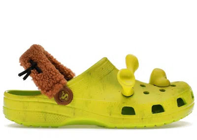 Pre-owned Crocs Men's  Classic Clog Dreamworks Shrek Sneakers In Lime Punch In Green