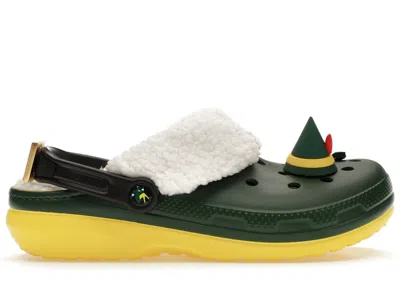 Pre-owned Crocs Men's  Classic Clog Elf Sneakers In Hunter Green/yellow In Multi