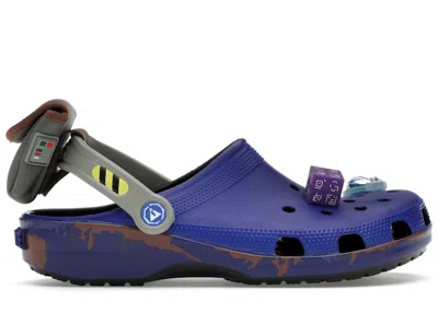 Pre-owned Crocs Men's  Classic Clog Fortnite Battle Bus Sneakers In Blue/grey