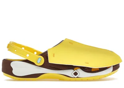 Pre-owned Crocs Men's  Classic Clog Fortnite Peely Sneakers In Lemon/brown/tan