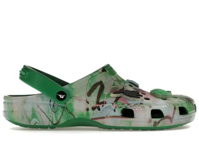 Pre-owned Crocs Men's  Classic Clog Futura Laboratories Sneakers In Green Ivy