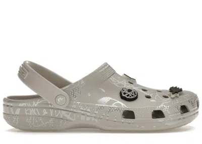 Pre-owned Crocs Men's  Classic Clog Futura Laboratories Sneakers In Pearl White