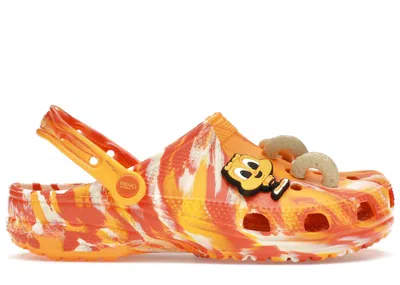 Pre-owned Crocs Men's  Classic Clog Honey Nut Cheerios Sneakers In Orange/white Honey Nut