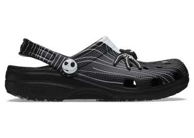 Pre-owned Crocs Men's  Classic Clog Jack Skellington Nightmare Before Christmas Sneakers In Black