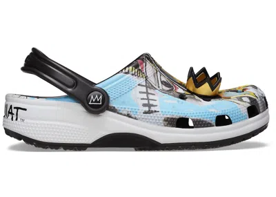 Pre-owned Crocs Men's  Classic Clog Jeanmichel Basquiat Sneakers In Black/white In Multi