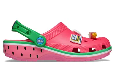 Pre-owned Crocs Men's  Classic Clog Jolly Rancher Watermelon Sneakers In Pink Lemonade Yellow