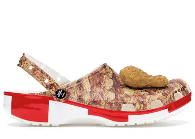 Pre-owned Crocs Men's  Classic Clog Kfc Sneakers In Fried Chicken/white/red