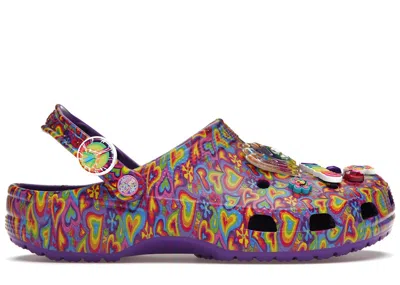 Pre-owned Crocs Men's  Classic Clog Lisa Frank Sneakers In Purple