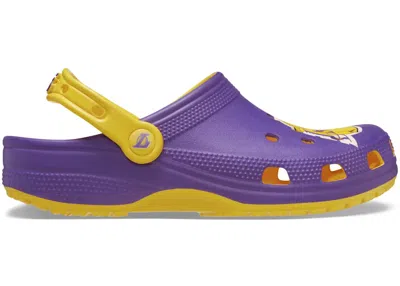 Pre-owned Crocs Men's  Classic Clog Los Angeles Lakers Sneakers In Sunflower In Yellow