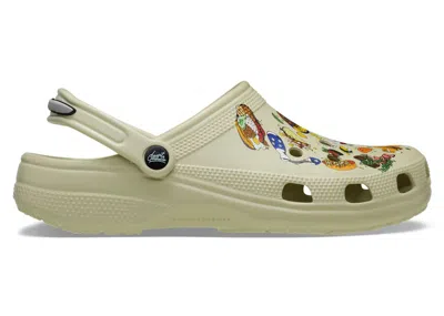 Pre-owned Crocs Men's  Classic Clog Luisito Sneakers In Bone In Brown