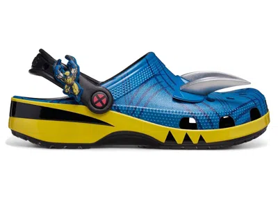 Pre-owned Crocs Men's  Classic Clog Marvel Wolverine Sneakers In Navy Blue/yellow/black