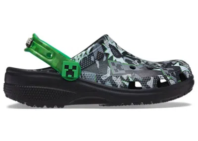 Pre-owned Crocs Men's  Classic Clog Minecraft Sneakers In Black