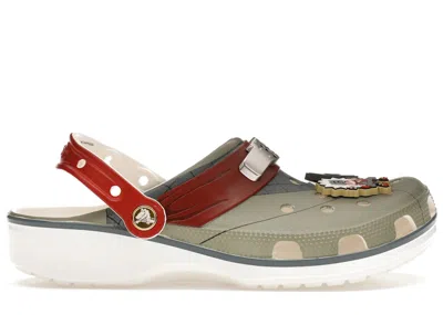 Pre-owned Crocs Men's  Classic Clog Naruto Jiraiya Sneakers In Red/grey In Multi