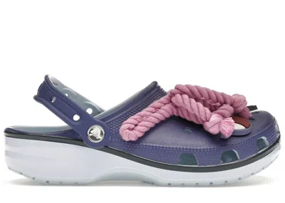 Pre-owned Crocs Men's  Classic Clog Naruto Sasuke Sneakers In Blue/purple